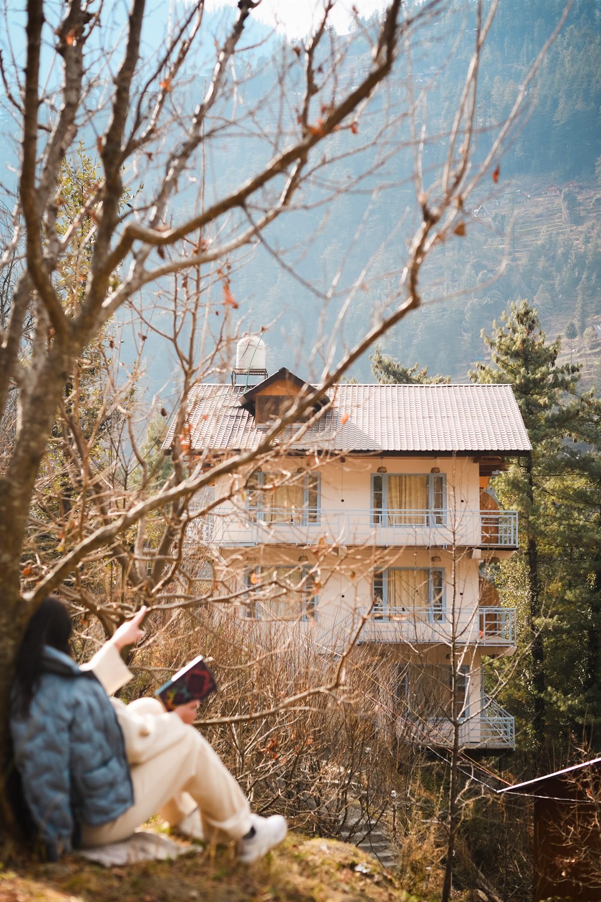 A guest on the hillside above Bleeblu Stays